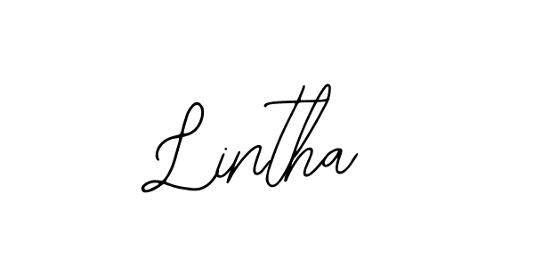 Use a signature maker to create a handwritten signature online. With this signature software, you can design (Bearetta-2O07w) your own signature for name Lintha. Lintha signature style 12 images and pictures png