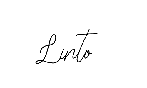 Use a signature maker to create a handwritten signature online. With this signature software, you can design (Bearetta-2O07w) your own signature for name Linto. Linto signature style 12 images and pictures png