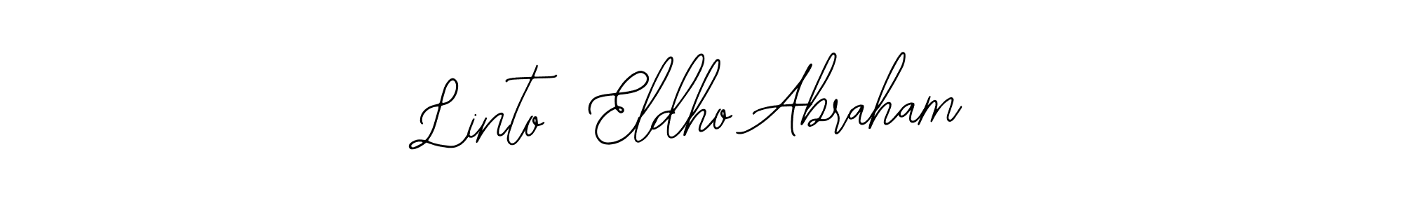 Make a short Linto  Eldho Abraham signature style. Manage your documents anywhere anytime using Bearetta-2O07w. Create and add eSignatures, submit forms, share and send files easily. Linto  Eldho Abraham signature style 12 images and pictures png