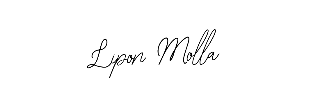 How to make Lipon Molla name signature. Use Bearetta-2O07w style for creating short signs online. This is the latest handwritten sign. Lipon Molla signature style 12 images and pictures png