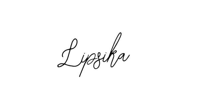 Use a signature maker to create a handwritten signature online. With this signature software, you can design (Bearetta-2O07w) your own signature for name Lipsika. Lipsika signature style 12 images and pictures png