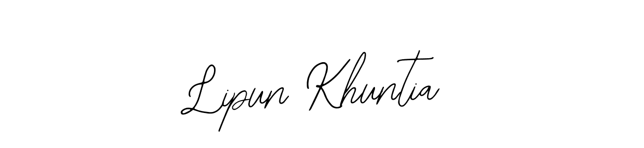 How to make Lipun Khuntia signature? Bearetta-2O07w is a professional autograph style. Create handwritten signature for Lipun Khuntia name. Lipun Khuntia signature style 12 images and pictures png