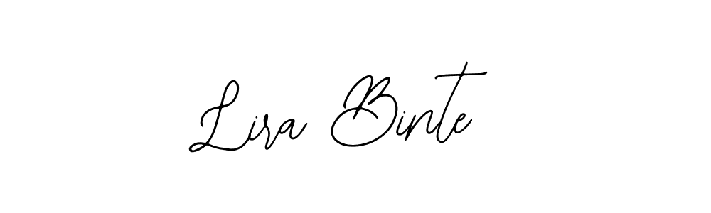 Design your own signature with our free online signature maker. With this signature software, you can create a handwritten (Bearetta-2O07w) signature for name Lira Binte. Lira Binte signature style 12 images and pictures png