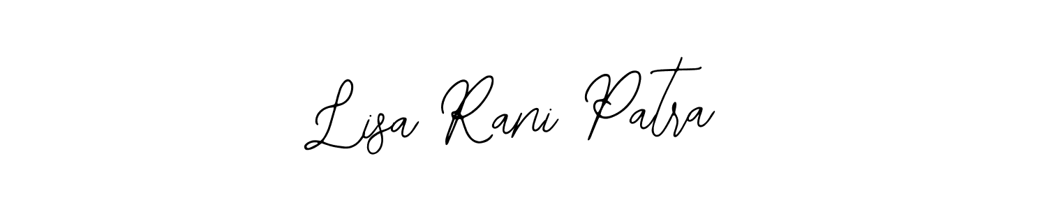 You should practise on your own different ways (Bearetta-2O07w) to write your name (Lisa Rani Patra) in signature. don't let someone else do it for you. Lisa Rani Patra signature style 12 images and pictures png