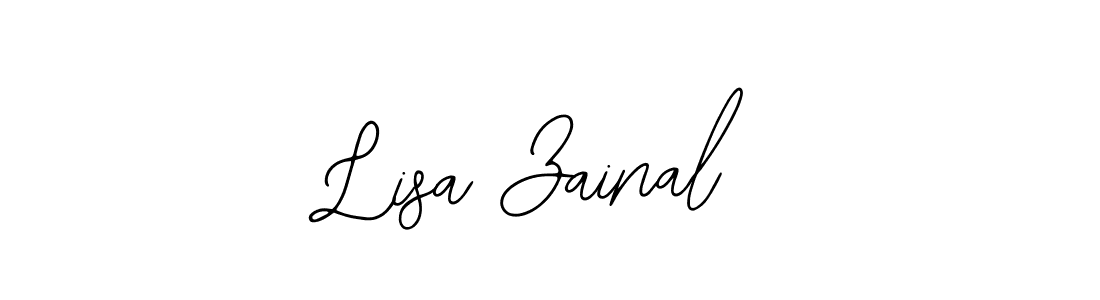 You should practise on your own different ways (Bearetta-2O07w) to write your name (Lisa Zainal) in signature. don't let someone else do it for you. Lisa Zainal signature style 12 images and pictures png
