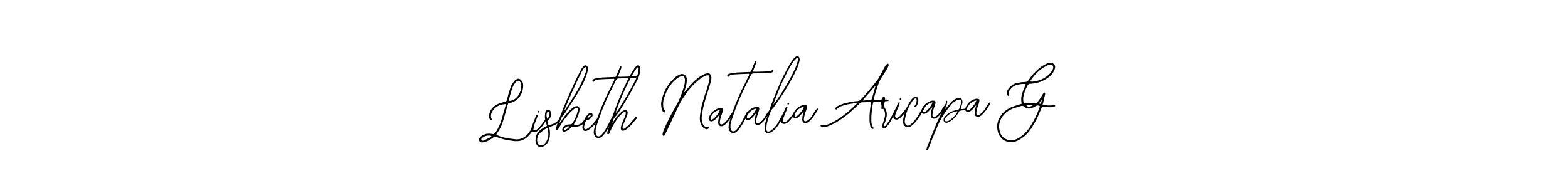 Also You can easily find your signature by using the search form. We will create Lisbeth Natalia Aricapa G name handwritten signature images for you free of cost using Bearetta-2O07w sign style. Lisbeth Natalia Aricapa G signature style 12 images and pictures png