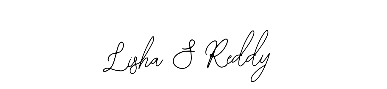 The best way (Bearetta-2O07w) to make a short signature is to pick only two or three words in your name. The name Lisha S Reddy include a total of six letters. For converting this name. Lisha S Reddy signature style 12 images and pictures png
