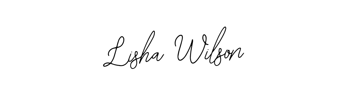 if you are searching for the best signature style for your name Lisha Wilson. so please give up your signature search. here we have designed multiple signature styles  using Bearetta-2O07w. Lisha Wilson signature style 12 images and pictures png