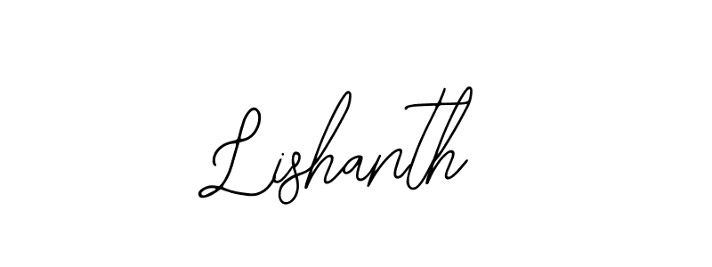 Use a signature maker to create a handwritten signature online. With this signature software, you can design (Bearetta-2O07w) your own signature for name Lishanth. Lishanth signature style 12 images and pictures png