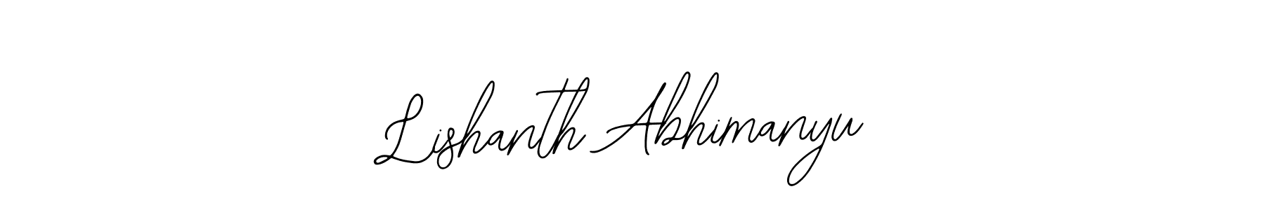 Make a beautiful signature design for name Lishanth Abhimanyu. With this signature (Bearetta-2O07w) style, you can create a handwritten signature for free. Lishanth Abhimanyu signature style 12 images and pictures png