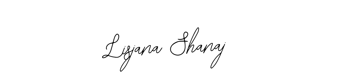 The best way (Bearetta-2O07w) to make a short signature is to pick only two or three words in your name. The name Lisjana Shanaj include a total of six letters. For converting this name. Lisjana Shanaj signature style 12 images and pictures png