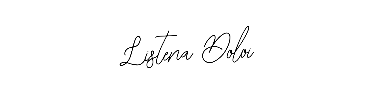 Bearetta-2O07w is a professional signature style that is perfect for those who want to add a touch of class to their signature. It is also a great choice for those who want to make their signature more unique. Get Listena Doloi name to fancy signature for free. Listena Doloi signature style 12 images and pictures png