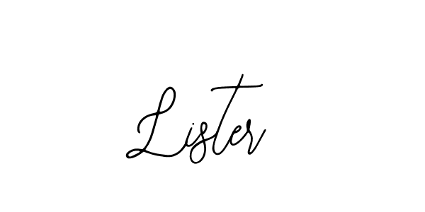 Use a signature maker to create a handwritten signature online. With this signature software, you can design (Bearetta-2O07w) your own signature for name Lister. Lister signature style 12 images and pictures png