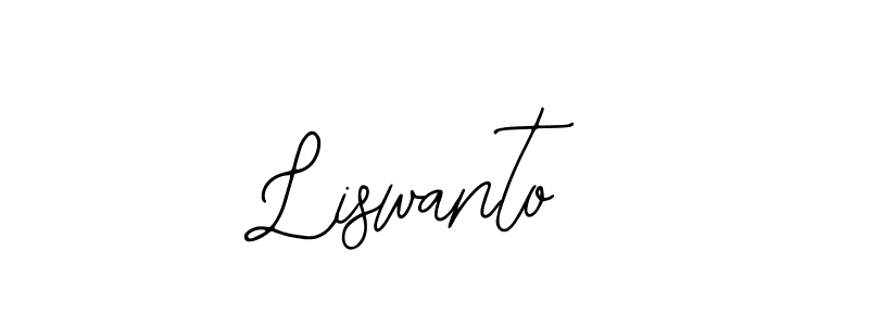 How to make Liswanto name signature. Use Bearetta-2O07w style for creating short signs online. This is the latest handwritten sign. Liswanto signature style 12 images and pictures png