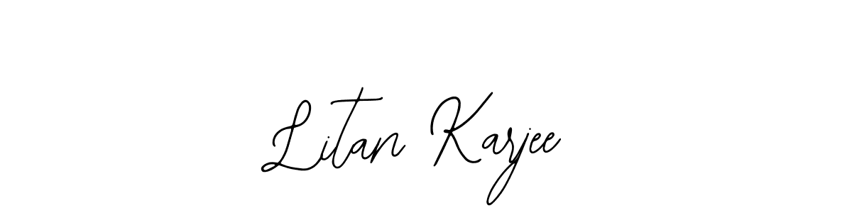 How to Draw Litan Karjee signature style? Bearetta-2O07w is a latest design signature styles for name Litan Karjee. Litan Karjee signature style 12 images and pictures png