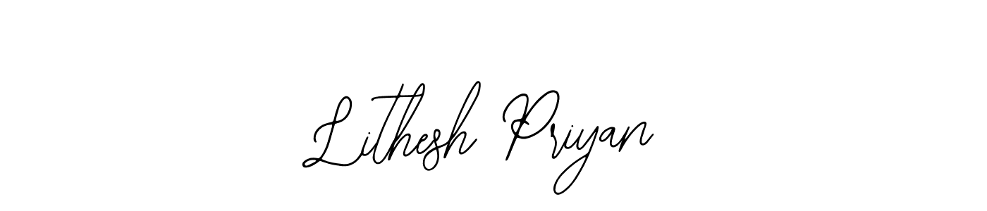Lithesh Priyan stylish signature style. Best Handwritten Sign (Bearetta-2O07w) for my name. Handwritten Signature Collection Ideas for my name Lithesh Priyan. Lithesh Priyan signature style 12 images and pictures png