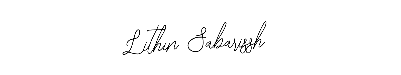 The best way (Bearetta-2O07w) to make a short signature is to pick only two or three words in your name. The name Lithin Sabarissh include a total of six letters. For converting this name. Lithin Sabarissh signature style 12 images and pictures png