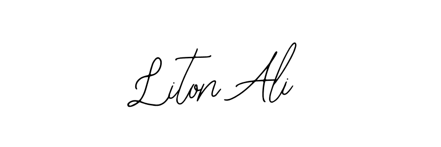 if you are searching for the best signature style for your name Liton Ali. so please give up your signature search. here we have designed multiple signature styles  using Bearetta-2O07w. Liton Ali signature style 12 images and pictures png
