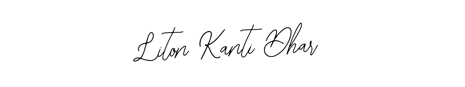 How to make Liton Kanti Dhar name signature. Use Bearetta-2O07w style for creating short signs online. This is the latest handwritten sign. Liton Kanti Dhar signature style 12 images and pictures png