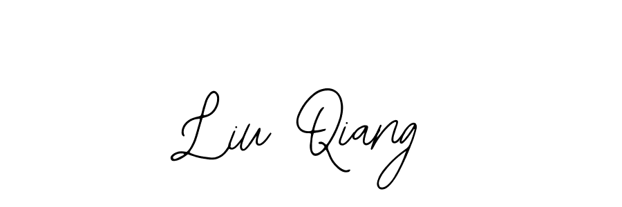 You should practise on your own different ways (Bearetta-2O07w) to write your name (Liu Qiang) in signature. don't let someone else do it for you. Liu Qiang signature style 12 images and pictures png