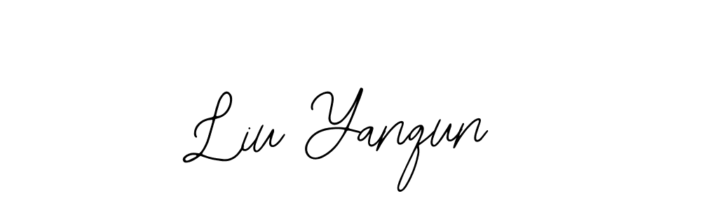 It looks lik you need a new signature style for name Liu Yanqun. Design unique handwritten (Bearetta-2O07w) signature with our free signature maker in just a few clicks. Liu Yanqun signature style 12 images and pictures png
