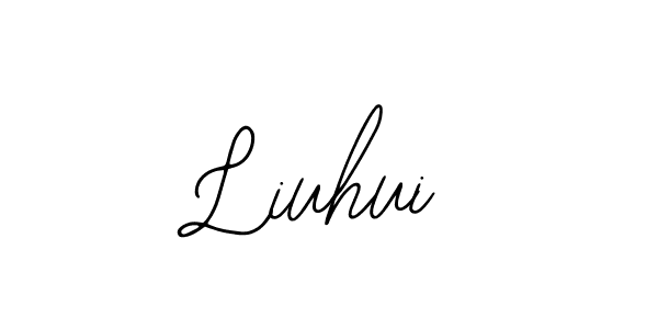 You should practise on your own different ways (Bearetta-2O07w) to write your name (Liuhui) in signature. don't let someone else do it for you. Liuhui signature style 12 images and pictures png