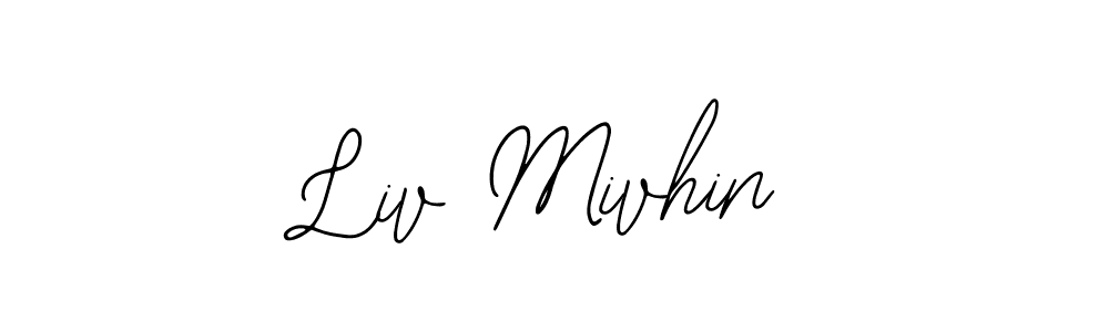 Similarly Bearetta-2O07w is the best handwritten signature design. Signature creator online .You can use it as an online autograph creator for name Liv Mivhin. Liv Mivhin signature style 12 images and pictures png