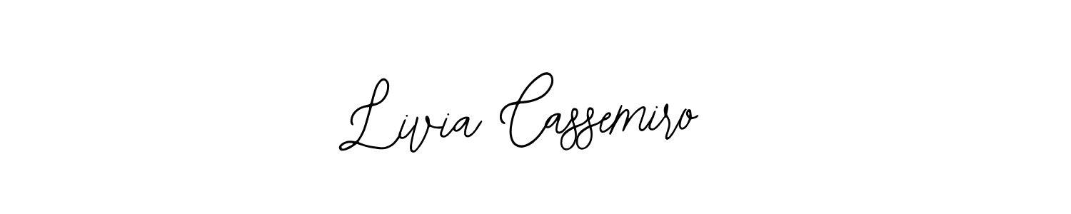 You should practise on your own different ways (Bearetta-2O07w) to write your name (Livia Cassemiro) in signature. don't let someone else do it for you. Livia Cassemiro signature style 12 images and pictures png