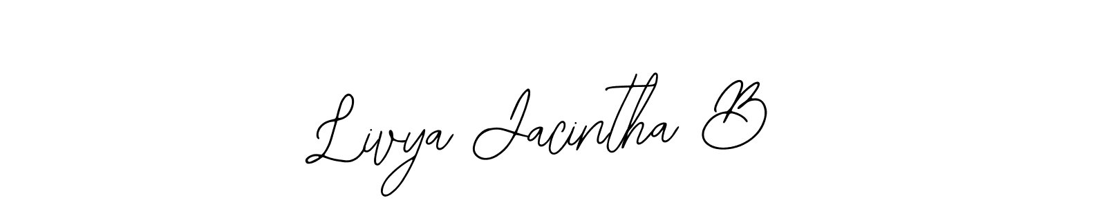 See photos of Livya Jacintha B official signature by Spectra . Check more albums & portfolios. Read reviews & check more about Bearetta-2O07w font. Livya Jacintha B signature style 12 images and pictures png