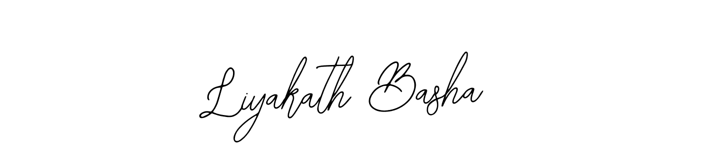 How to make Liyakath Basha name signature. Use Bearetta-2O07w style for creating short signs online. This is the latest handwritten sign. Liyakath Basha signature style 12 images and pictures png
