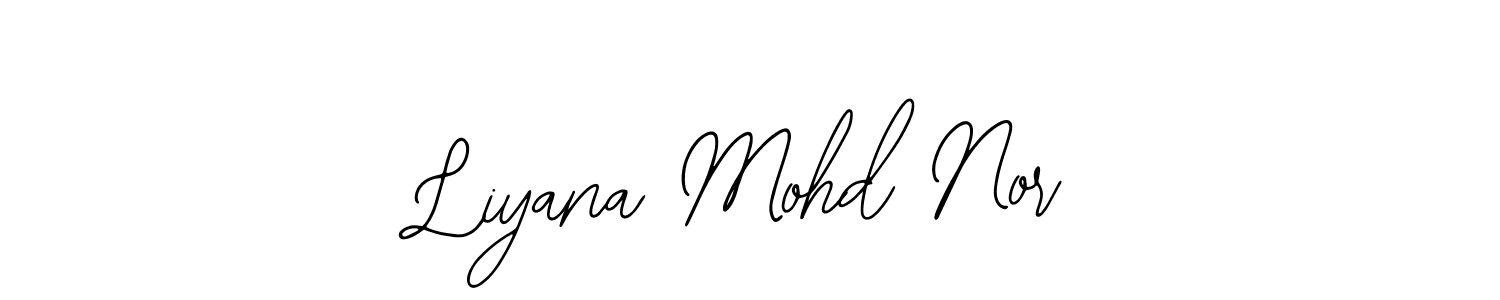 The best way (Bearetta-2O07w) to make a short signature is to pick only two or three words in your name. The name Liyana Mohd Nor include a total of six letters. For converting this name. Liyana Mohd Nor signature style 12 images and pictures png