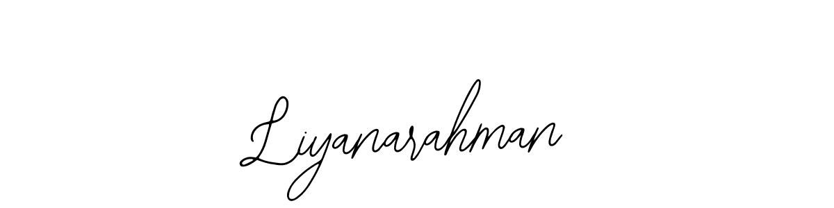 if you are searching for the best signature style for your name Liyanarahman. so please give up your signature search. here we have designed multiple signature styles  using Bearetta-2O07w. Liyanarahman signature style 12 images and pictures png