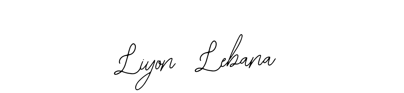 How to Draw Liyon  Lebana signature style? Bearetta-2O07w is a latest design signature styles for name Liyon  Lebana. Liyon  Lebana signature style 12 images and pictures png