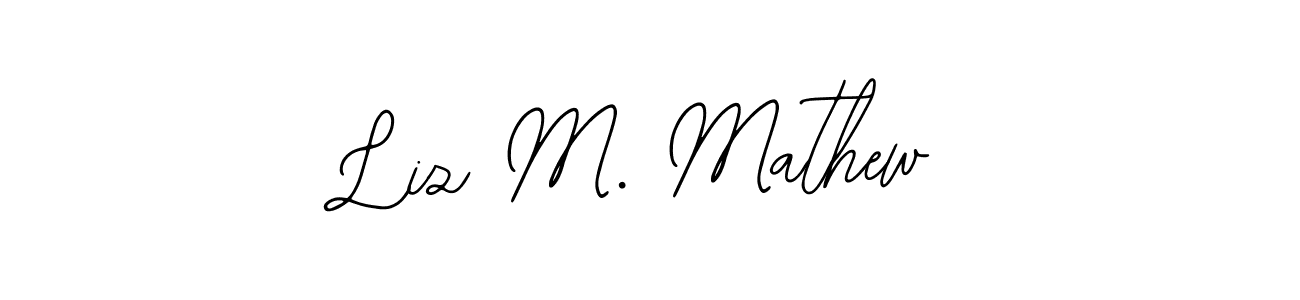 Bearetta-2O07w is a professional signature style that is perfect for those who want to add a touch of class to their signature. It is also a great choice for those who want to make their signature more unique. Get Liz M. Mathew name to fancy signature for free. Liz M. Mathew signature style 12 images and pictures png