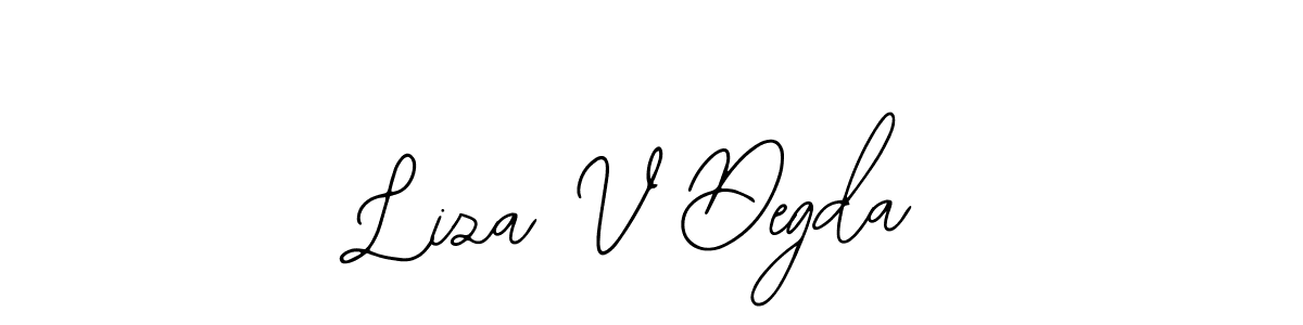 How to make Liza V Degda name signature. Use Bearetta-2O07w style for creating short signs online. This is the latest handwritten sign. Liza V Degda signature style 12 images and pictures png