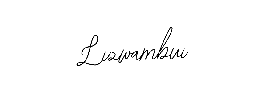 How to make Lizwambui name signature. Use Bearetta-2O07w style for creating short signs online. This is the latest handwritten sign. Lizwambui signature style 12 images and pictures png