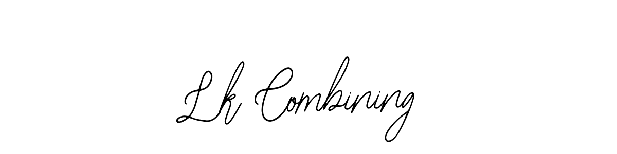 The best way (Bearetta-2O07w) to make a short signature is to pick only two or three words in your name. The name Lk Combining include a total of six letters. For converting this name. Lk Combining signature style 12 images and pictures png