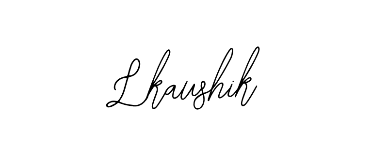 How to make Lkaushik name signature. Use Bearetta-2O07w style for creating short signs online. This is the latest handwritten sign. Lkaushik signature style 12 images and pictures png