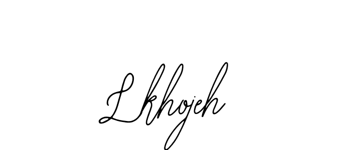 Use a signature maker to create a handwritten signature online. With this signature software, you can design (Bearetta-2O07w) your own signature for name Lkhojeh. Lkhojeh signature style 12 images and pictures png