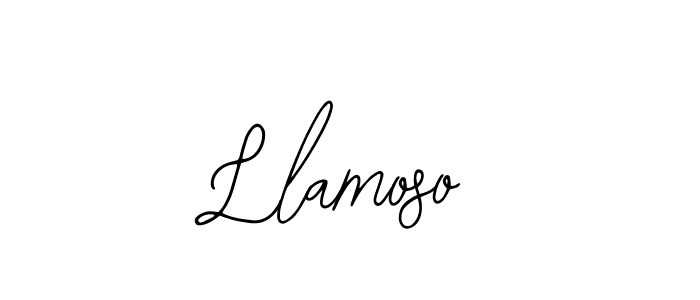 How to make Llamoso name signature. Use Bearetta-2O07w style for creating short signs online. This is the latest handwritten sign. Llamoso signature style 12 images and pictures png
