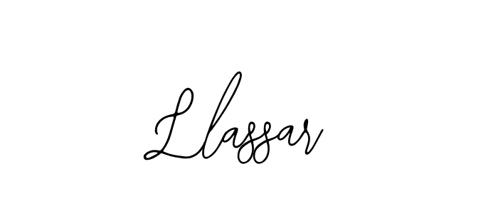 You should practise on your own different ways (Bearetta-2O07w) to write your name (Llassar) in signature. don't let someone else do it for you. Llassar signature style 12 images and pictures png