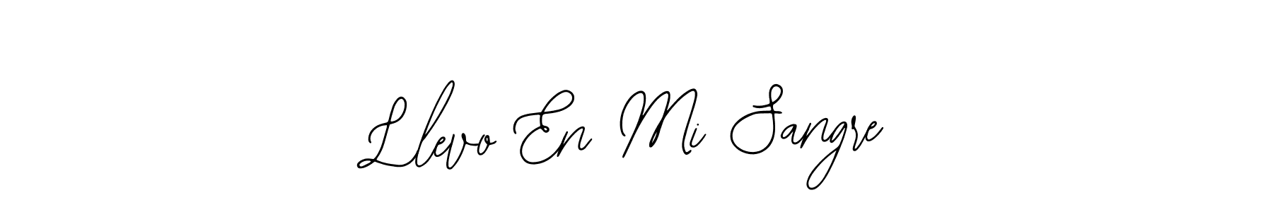 Use a signature maker to create a handwritten signature online. With this signature software, you can design (Bearetta-2O07w) your own signature for name Llevo En Mi Sangre. Llevo En Mi Sangre signature style 12 images and pictures png