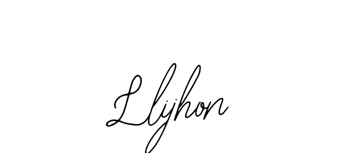 Similarly Bearetta-2O07w is the best handwritten signature design. Signature creator online .You can use it as an online autograph creator for name Llijhon. Llijhon signature style 12 images and pictures png