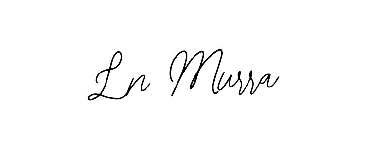 How to make Ln Murra name signature. Use Bearetta-2O07w style for creating short signs online. This is the latest handwritten sign. Ln Murra signature style 12 images and pictures png