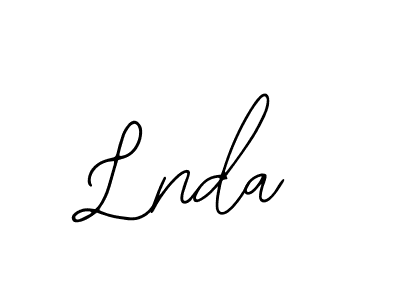 The best way (Bearetta-2O07w) to make a short signature is to pick only two or three words in your name. The name Lnda include a total of six letters. For converting this name. Lnda signature style 12 images and pictures png