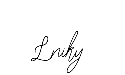 Lniky stylish signature style. Best Handwritten Sign (Bearetta-2O07w) for my name. Handwritten Signature Collection Ideas for my name Lniky. Lniky signature style 12 images and pictures png