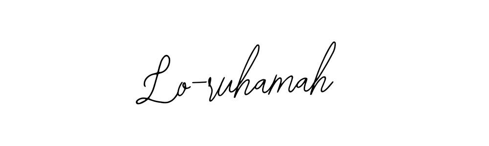 Make a beautiful signature design for name Lo-ruhamah. With this signature (Bearetta-2O07w) style, you can create a handwritten signature for free. Lo-ruhamah signature style 12 images and pictures png