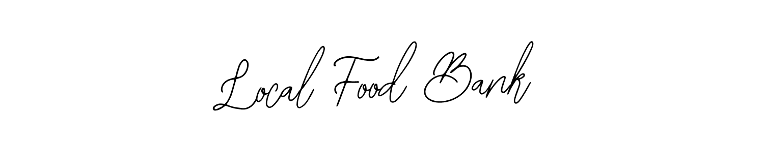 How to make Local Food Bank name signature. Use Bearetta-2O07w style for creating short signs online. This is the latest handwritten sign. Local Food Bank signature style 12 images and pictures png