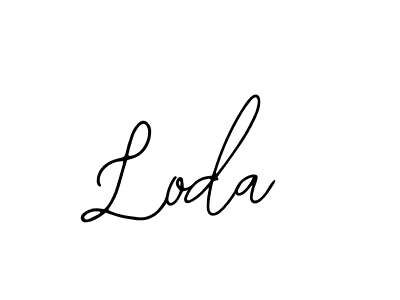 How to make Loda signature? Bearetta-2O07w is a professional autograph style. Create handwritten signature for Loda name. Loda signature style 12 images and pictures png