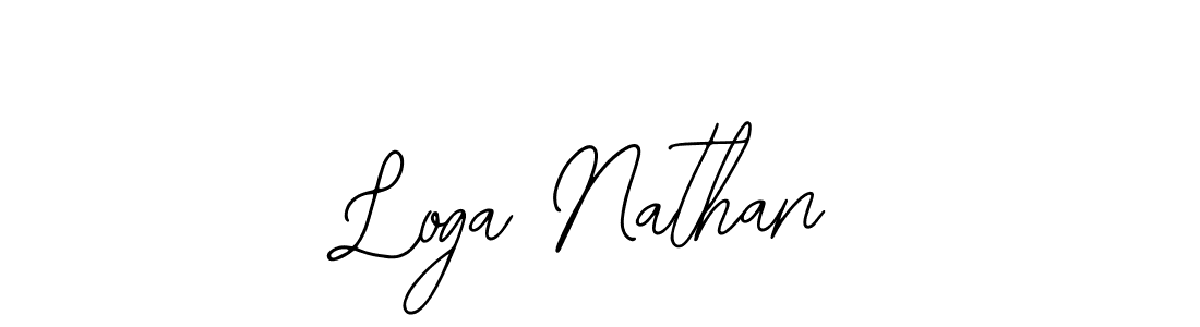 Also You can easily find your signature by using the search form. We will create Loga Nathan name handwritten signature images for you free of cost using Bearetta-2O07w sign style. Loga Nathan signature style 12 images and pictures png